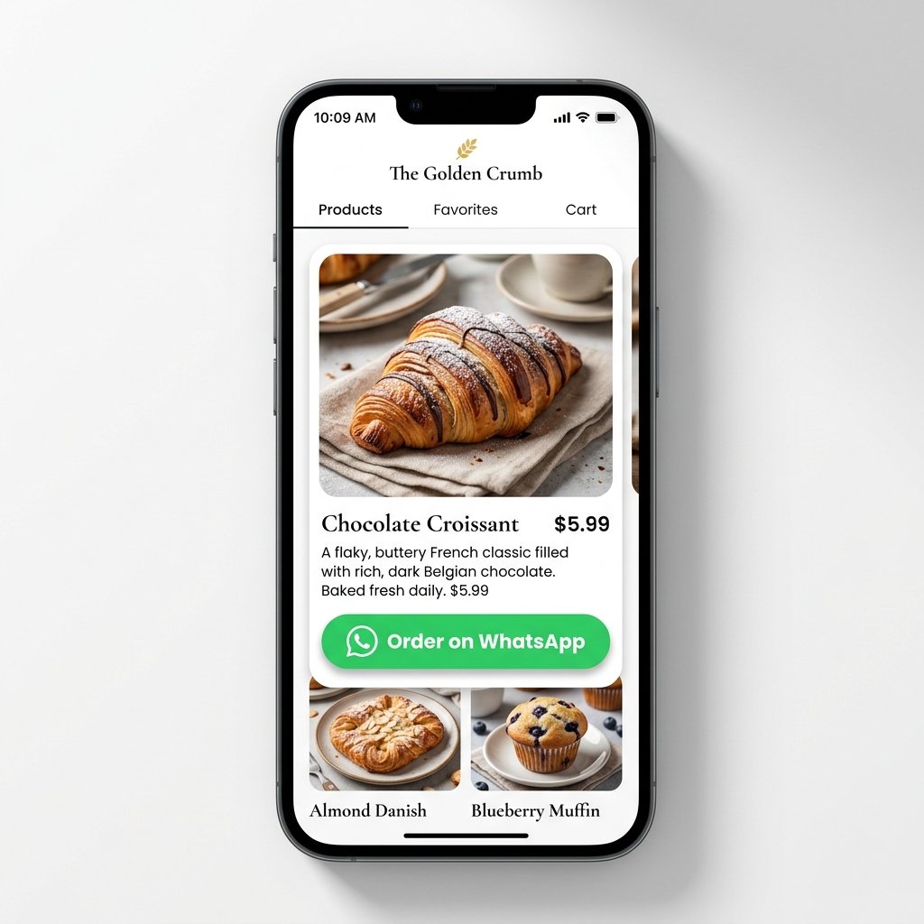 SnapOrders WhatsApp Storefront Mockup